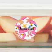 Flamingo summer party with text labels (Aangebracht)