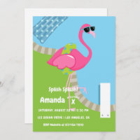 Flamingo Summer Splish Splash Kids Birthday Party