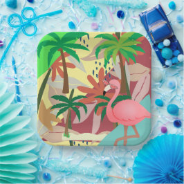 Flamingo Summer ThMED Papieren Bordje
