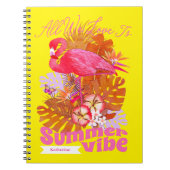 Flamingo Summer Yellow Notitieboek (Voorkant)
