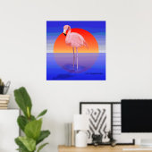 Flamingo Sunset Poster (Thuiskantoor)
