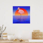 Flamingo Sunset Poster (Keuken)