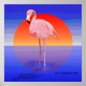 Flamingo Sunset Poster (Voorkant)