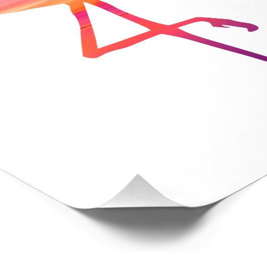 Flamingo Sunset Print Foto Afdruk (Hoek)