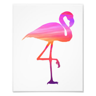 Flamingo Sunset Print Foto Afdruk