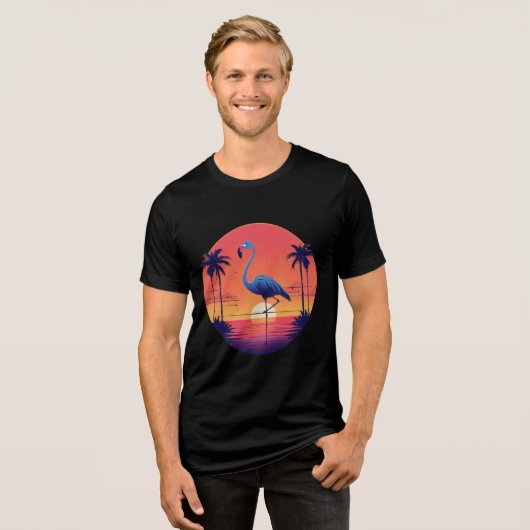 Flamingo Sunset Serenity T-shirt (Voorkant volledig)
