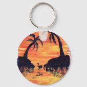 Flamingo Sunset Sleutelhanger (Voorkant)