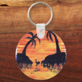 Flamingo Sunset Sleutelhanger (Voorkant)