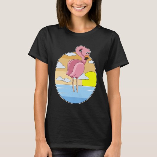 Flamingo Sunset T-shirt (Voorkant)