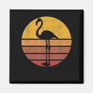 Flamingo Sunset Trendy Animal Silhouette Flamingo Magneet
