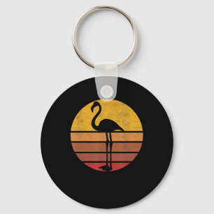 Flamingo  Sunset Trendy Animal Silhouette Flamingo Sleutelhanger