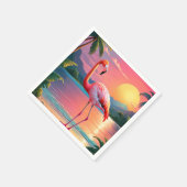 Flamingo Sunset Tropisch strand Servet (Hoek)