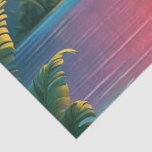 Flamingo Sunset Tropisch strand Tissuepapier (Detail)