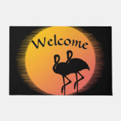 Flamingo Sunset Welcome Mat (Voorkant)