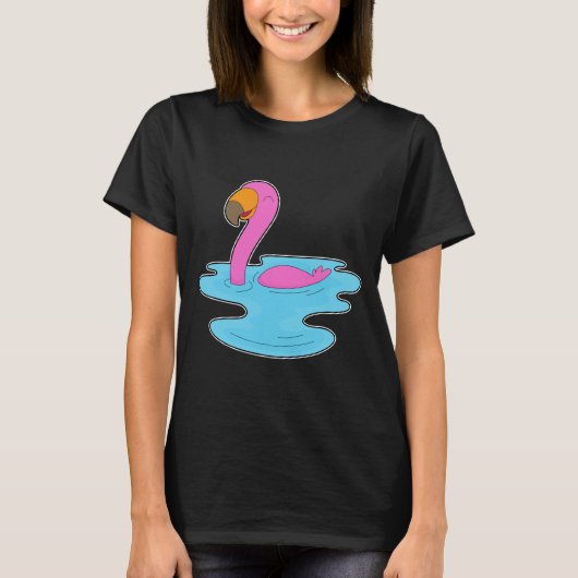 Flamingo Swimming T-shirt (Voorkant)
