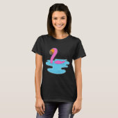 Flamingo Swimming T-shirt (Voorkant volledig)