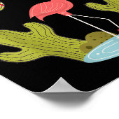 Flamingo Taco Sombrero Mexicaans Grappig Cinco De Poster (Hoek)