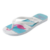 Flamingo-Teenslippers in Turquoise Teenslippers (Schuin)
