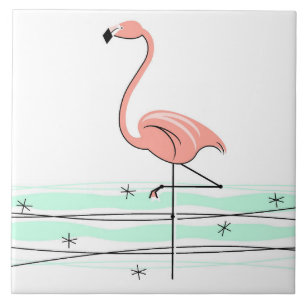 Flamingo tegelomkering tegeltje