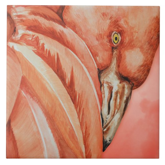 Flamingo Tegeltje (Voorkant)