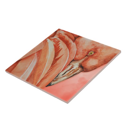 Flamingo Tegeltje (Zijkant)