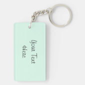 Flamingo Tekst achterhoofdketen rechthoek groen Sleutelhanger (achterkant)