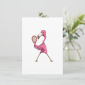 flamingo tennis flamingo met tennis flamingo kaart (Staand voorkant)