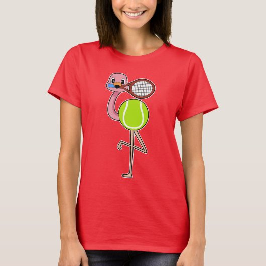 Flamingo Tennisbal T-shirt (Voorkant)