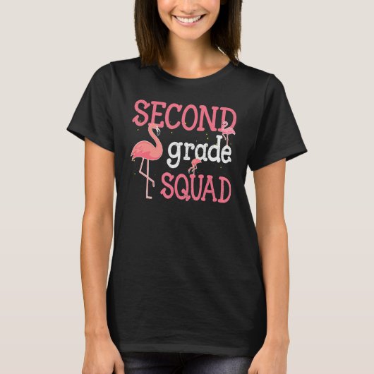 Flamingo terug naar school t-shirt (Voorkant)