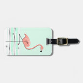 Flamingo 'Text' bagagelabel green (Voorkant horizontaal)