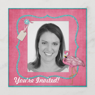 Flamingo Themafeestje Uitnodiging