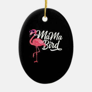 Flamingo Theme Birthday Gift - Mama Bird Flamingo Keramisch Ornament