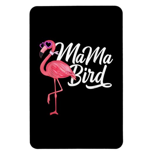 Flamingo Theme Birthday Gift - Mama Bird Flamingo Magneet (Verticaal)