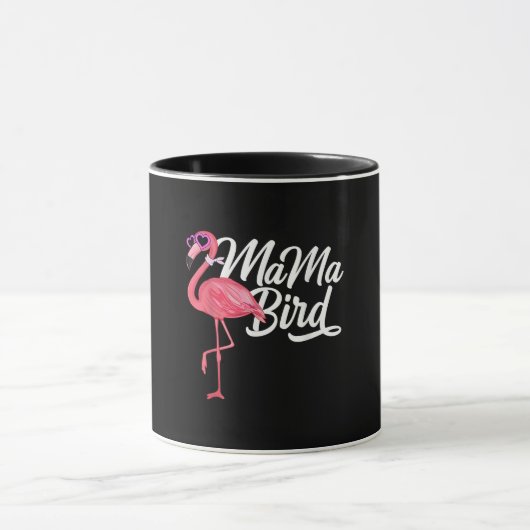 Flamingo Theme Birthday Gift - Mama Bird Flamingo Mok (Midden)