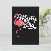 Flamingo Theme Birthday Gift - Mama Bird Flamingo Save The Date (Staand voorkant)