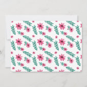 Flamingo Tickeld Roze Baby shower Kaart (Achterkant)