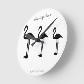 Flamingo Tijd Minimalistische Wandklok (Hoek)