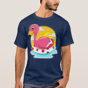 Flamingo tijdens het zwemmen met Lifebuoy T-shirt