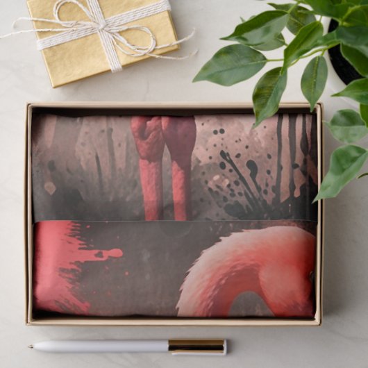 Flamingo Tissue/Decoupage Paper Tissuepapier (Geschenk)