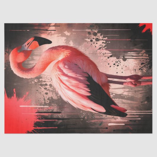Flamingo Tissue/Decoupage Paper Tissuepapier (Voorkant)
