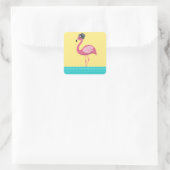 Flamingo Top Hat Sticker (Tas)