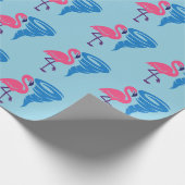 Flamingo Tornado Bold Moderne Grafische Kunst Cadeaupapier (Hoek)