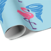 Flamingo Tornado Bold Moderne Grafische Kunst Cadeaupapier (Rol Hoek)