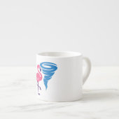 Flamingo Tornado Bold Moderne Grafische Kunst Espresso Kop (Voorkant rechts)