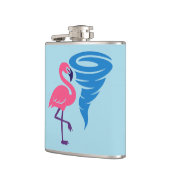 Flamingo Tornado Bold Moderne Grafische Kunst Heupfles (Links)