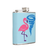 Flamingo Tornado Bold Moderne Grafische Kunst Heupfles (Rechts)