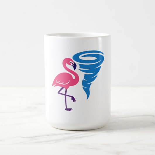 Flamingo Tornado Bold Moderne Grafische Kunst Koffiemok (Center)