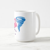 Flamingo Tornado Bold Moderne Grafische Kunst Koffiemok (Voorkant rechts)