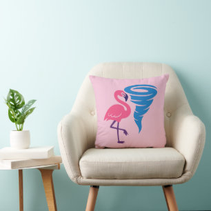 Flamingo Tornado Bold Moderne Grafische Kunst Kussen