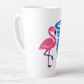 Flamingo Tornado Bold Moderne Grafische Kunst Latte Mok (Linkerhoek)